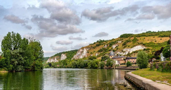 La Senna e Les Andelys, Normandia, Francia — Foto Stock