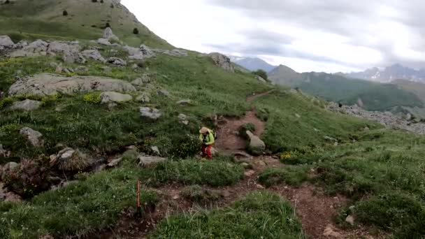 Paesaggio Montagna Con Brutto Tempo — Video Stock