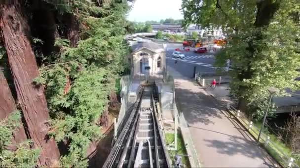 Funicular Miasta Pau Francja — Wideo stockowe