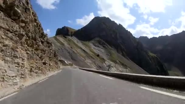 Fransız Pirene Dağlarında Col Tourmalet Yol — Stok video
