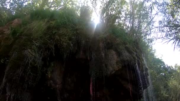 Cascata Água Doce Perto Ermita Santa Elena — Vídeo de Stock