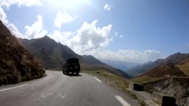 Fransız Pirene dağlarında Col du Tourmalet yol 