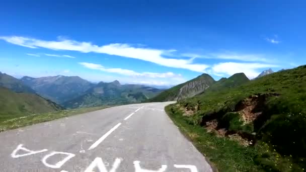 Auf Dem Weg Zum Col Aubisque Den Französischen Pyrenäen — Stockvideo