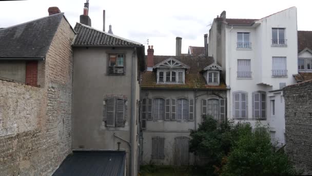 Fachada Edifício Velho Cidade Francesa — Vídeo de Stock