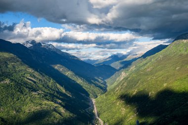 a view of valley de la Maurienne, french Alps mountains clipart