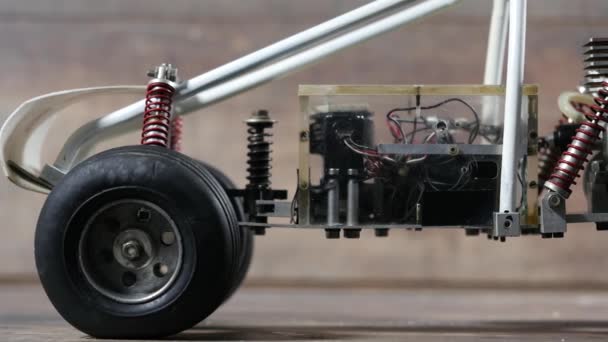 Detal Modelu Rajd Samochodowy Zabawki Offroad Buggy — Wideo stockowe