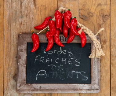 Espelette peppers, or the Piments d'Espelette, chillis clipart