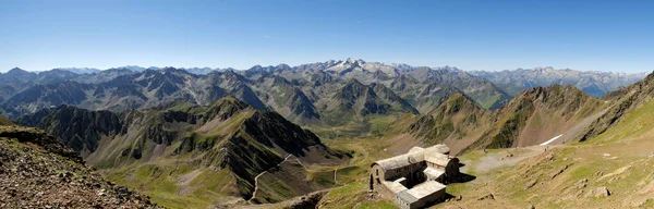 Vista Dei Pirenei Francesi Montagne Con Cielo Blu — Foto Stock