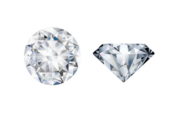Diamantes Vector Ilustración Realista — Vector de stock