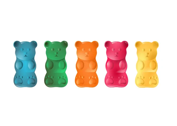 Colorful Gummy Bears Illustration Vector Stock Illustration
