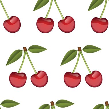 Kırmızı kirazlar pürüzsüz desen