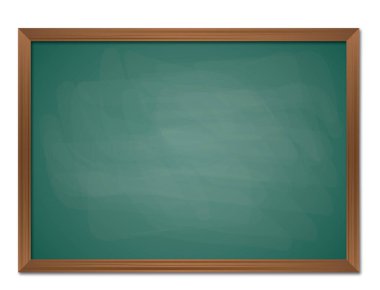 Beyazlar Üzerine izole edilmiş karatahta illüstrasyon