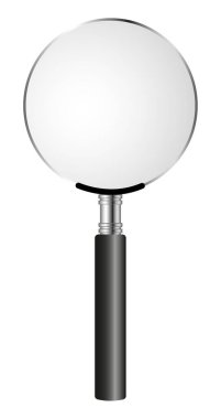 izole büyüteç gerçekçi illüstrasyon