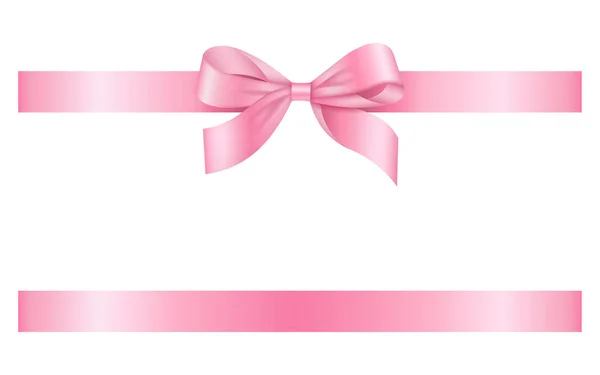 Pink Ribbon Bow — Stock Vector