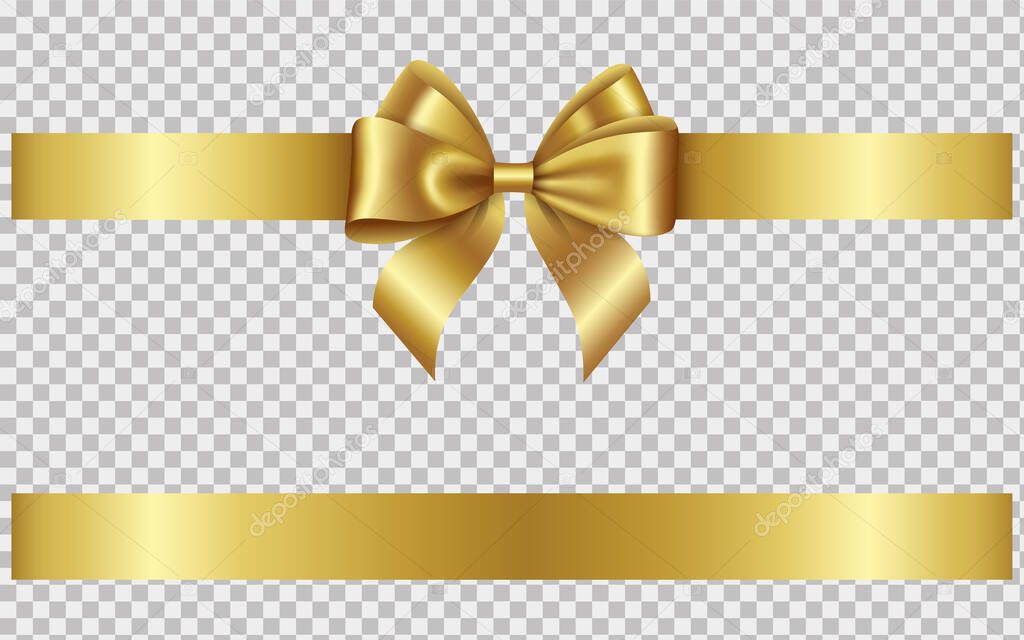 gold ribbon with bow