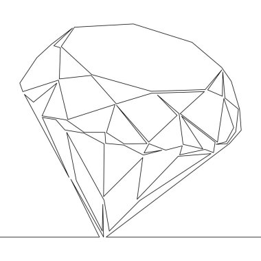 Sürekli çizgi çizme baklava anahat simgesini, modern en az düz tasarım stili, ince çizgi vektör çizim