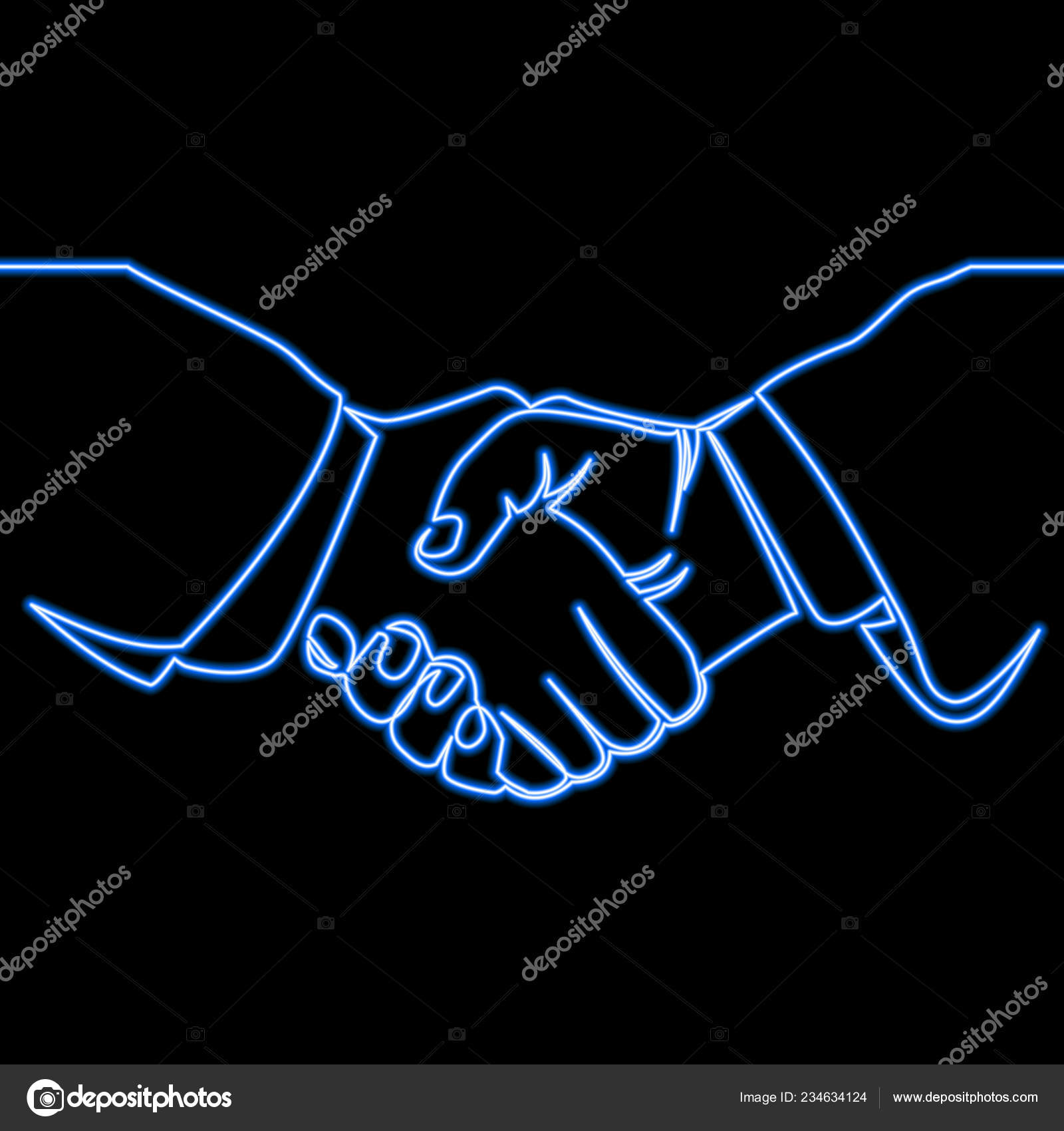 Blue Business Handshake Emoji Isolated On Stock Illustration