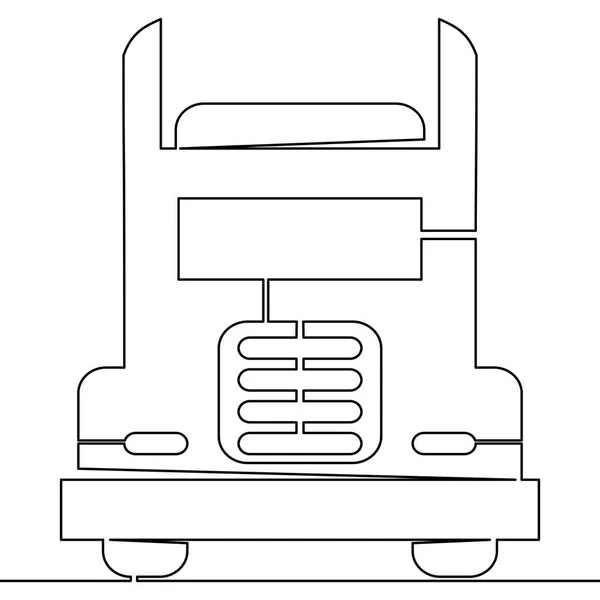 Continu één regel Truck Concept logistiek vector — Stockvector