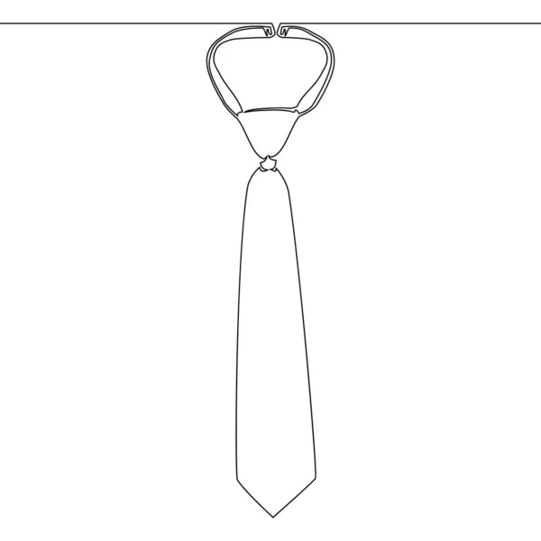 Continuous uma linha desenho conceito ícone Necktie —  Vetores de Stock