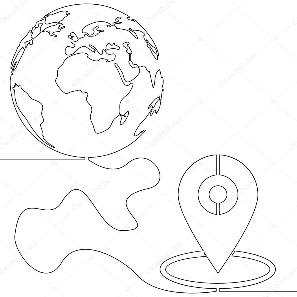 Continuous One Single Line Drawing World Travel And Tourism Destination Vector Illustration Concept Premium Vector In Adobe Illustrator Ai Ai Format Encapsulated Postscript Eps Eps Format