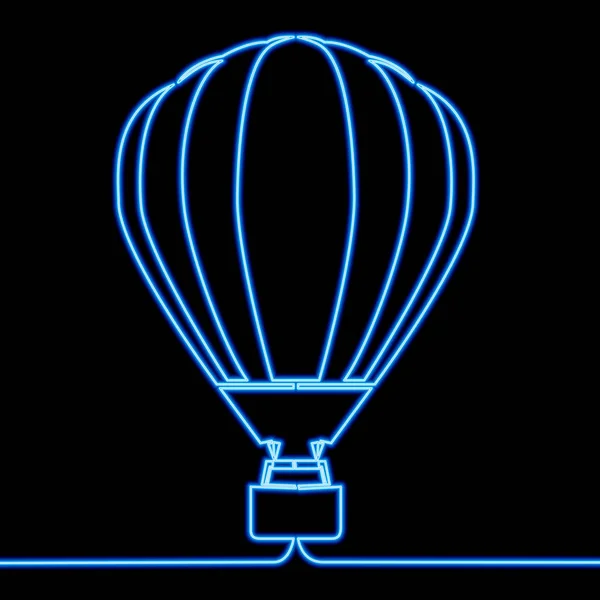 Μία γραμμή που ζωγραφίζει το μπαλόνι του θερμού αέρα — Διανυσματικό Αρχείο
