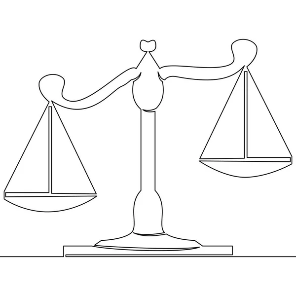 Una linea disegno scale concetto aula di tribunale — Vettoriale Stock