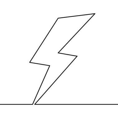 Sürekli tek satır çizim Yıldırım kavramı