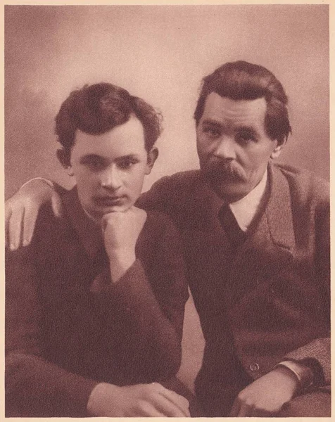 Εσσδ Περίπου 1939 Μαξίμ Γκόρκι Και Γιος Του Μαξίμ Στο — Φωτογραφία Αρχείου