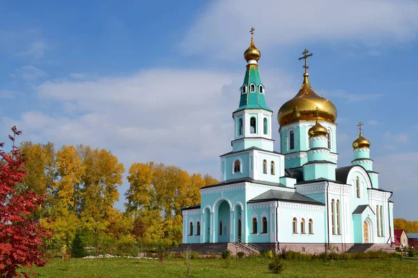 Russia Topki 2014 Orthodox Church Sergius Radonezh City Topki Kemerovo — Stock Photo, Image