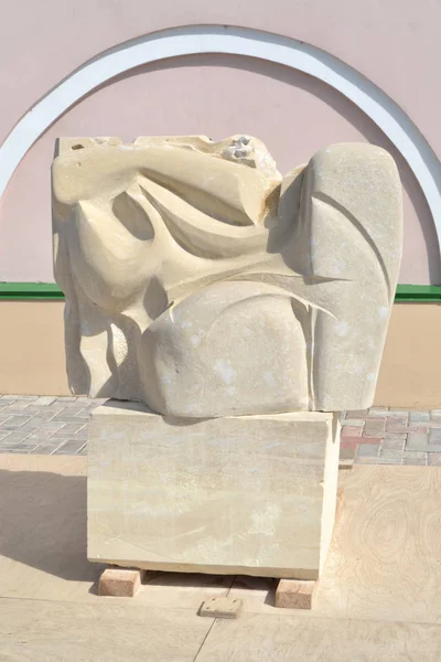 Russia Tatarstan 2014 Escultura Sem Título Simpósio Internacional Escultura Pedra — Fotografia de Stock