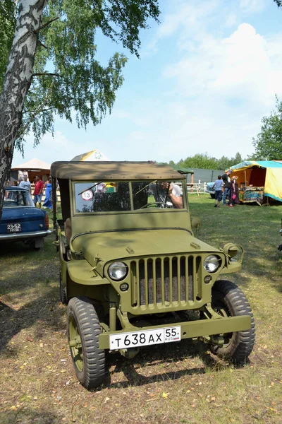 Rusia Kemerovo 2019 Vehículo Todoterreno Del Ejército Estadounidense Segunda Guerra — Foto de Stock