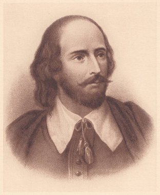 SSCB - CIRCA 1939: William Shakespeare 'in portresi - İngiliz şair ve klasik fototip oyun yazarı