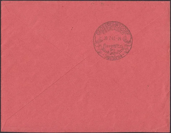 Russia Topki 2020 독일에서 우표에는 봉투가 번호는 Grossrohrsdorf 회색붉은 1943 — 스톡 사진