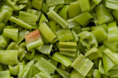 Yeşil topu biber dilim arka planı için