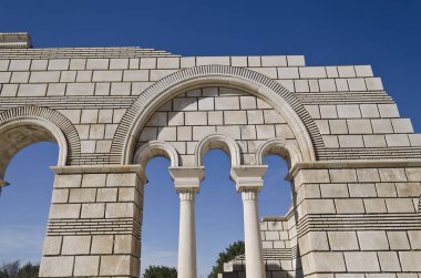 Büyük Bazilikası kalıntıları eski Bulgar başkenti Pliska