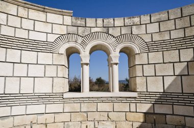 Büyük Bazilikası kalıntıları eski Bulgar başkenti Pliska