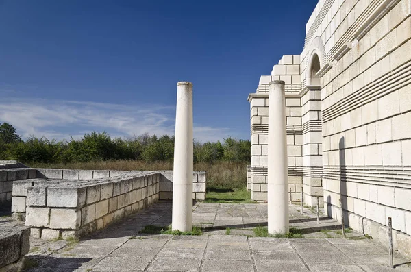 Las Ruinas Gran Basílica Antigua Capital Búlgara Pliska — Foto de Stock