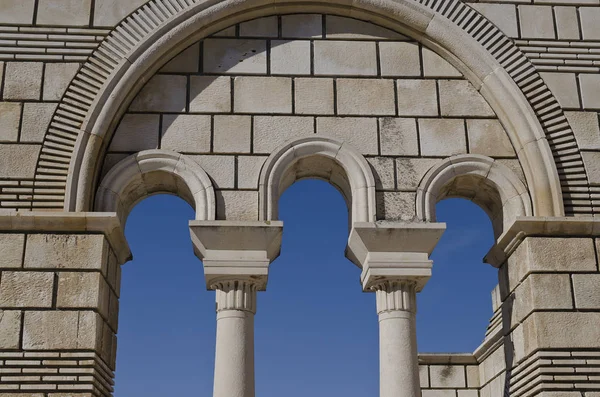 Ruins Great Basilica Ancient Bulgarian Capital Pliska — Stock Photo, Image