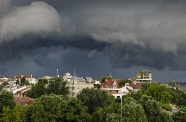 Ruse, Kuzey Bulgaristan bahar zamanında fırtınada
