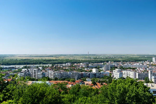 Vista Ciudad Ruse Cerca Del Río Danubio Frontera Rumana — Foto de Stock