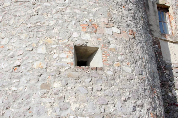 Embrasure Escapatoria Pared Una Antigua Fortaleza Montaña —  Fotos de Stock