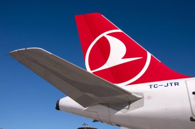 Istanbul/Turkey , 09.22.2019 TeknoFest Istanbul , Turkish Airlines Airbus A321 Tail clipart