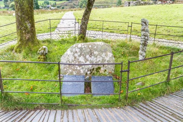 Monument Dog Gelerts Grave Beddgelert Snowdonia North Wales Gwynedd United — Stock Photo, Image