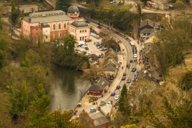 Matlock Bath İngiltere'de 8 Nisan 2018 alansal görünümü Matlock Bath