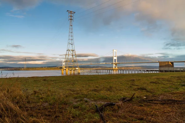 Viejo Puente Severn Crossing Welsh Pont Hafren Que Cruza Inglaterra —  Fotos de Stock