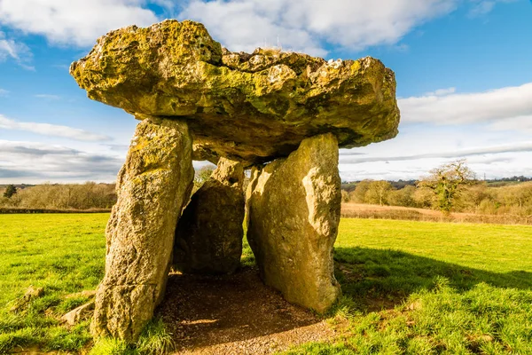 Lythans Begräbniskammer Auch Gwal Filiast Genannt Chambered Long Cairn Südwales — Stockfoto