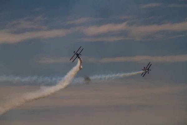 Bourquit United Kingdom Bourghtenair Festival 2018 Die Aero Superbatics Wingwalkers — Stockfoto