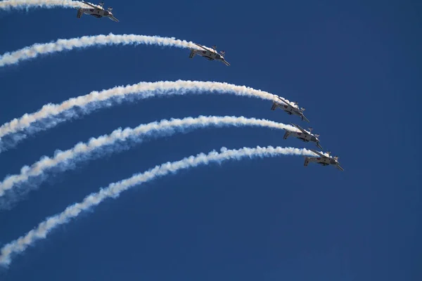 Bournemouth Reino Unido Bournemouth Air Festival 2018 Team Raven Display Fotos de stock