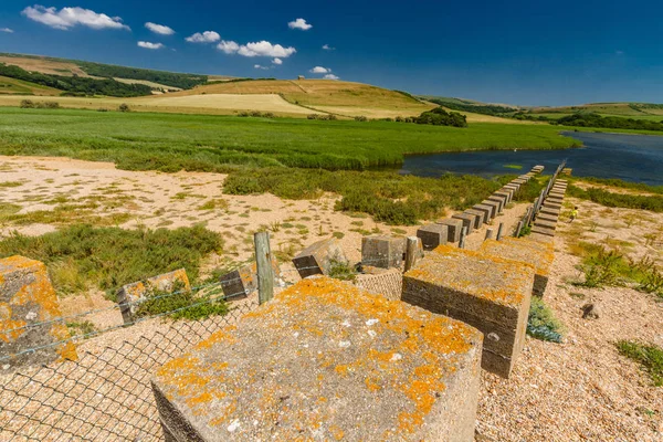 World War Two Invasion Defences Abbotsbury Chesil Beach Dorset England — Stock Photo, Image