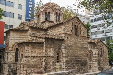 AGIOI THEODOROI küçük kilise, Klauthmonos kare, Atina, Yunanistan.